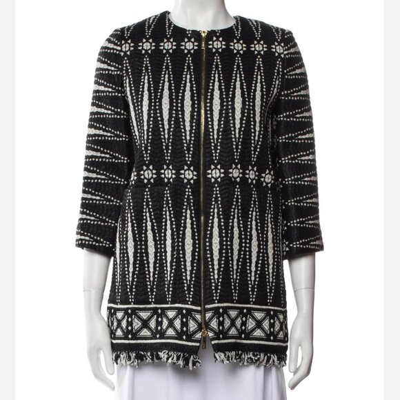 Tory Burch Jackets & Blazers - Tory Burch Black and White Patterned Jacket